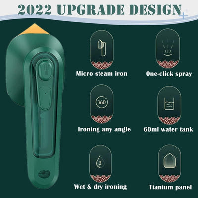 SteamGo Mini – Portable 2-in-1 Travel Iron & Garment Steamer
