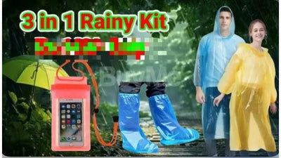 Unisex Rain Kit – Coat, Mobile Cover & Shoes