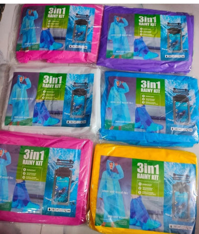 Unisex Rain Kit – Coat, Mobile Cover & Shoes