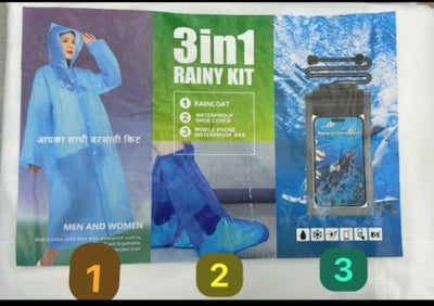 Unisex Rain Kit – Coat, Mobile Cover & Shoes