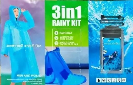 Unisex Rain Kit – Coat, Mobile Cover & Shoes